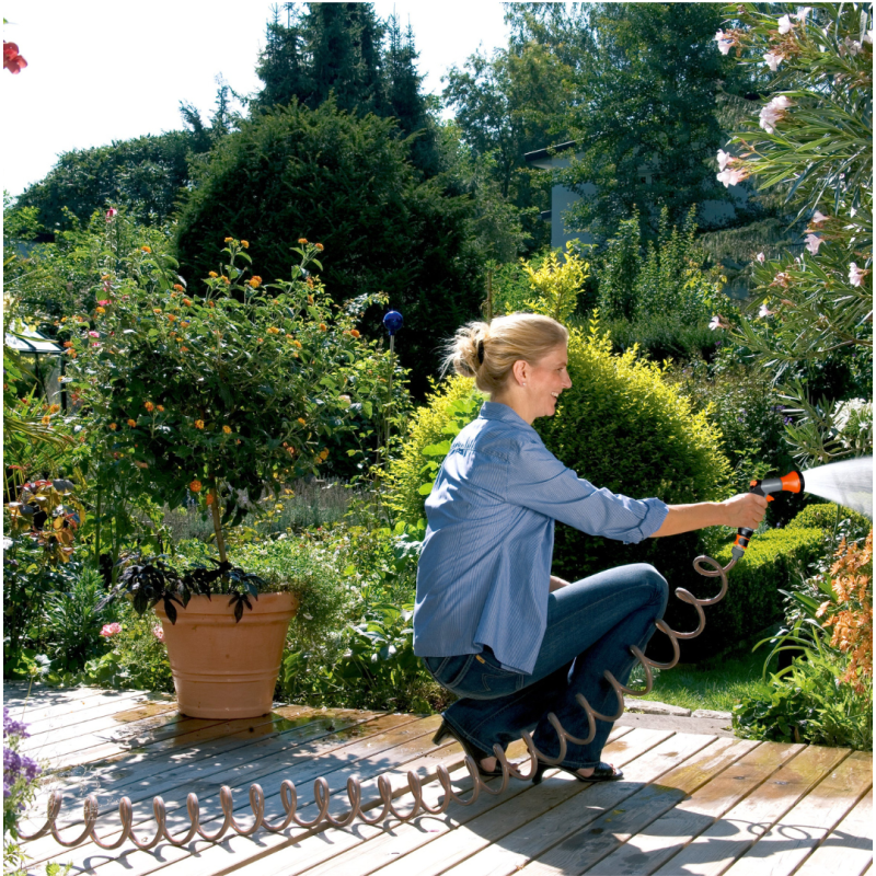 Flexible d'arrosage spiral Gardena 10 m + Accessoires