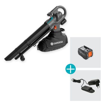 Aspirateur souffleur broyeur 3-en-1 PowerJet Collect 18V P4A,Kit prêt-à-l’usage