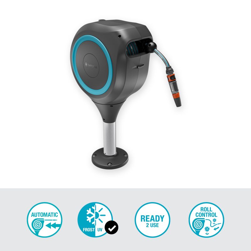 Dévidoir Gardena automatique pour terrasse RollUp M 20 m